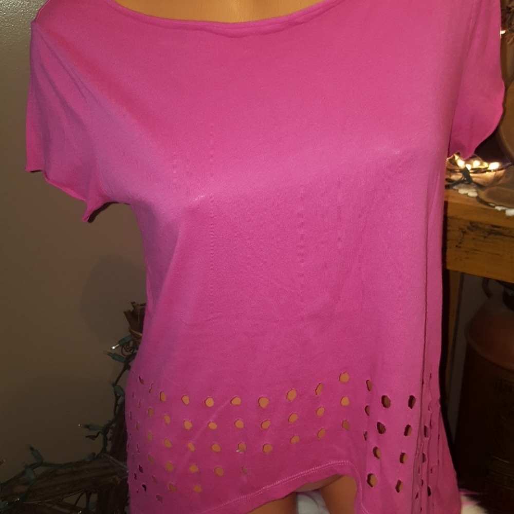 Bebe Addiction hi-low top S pink - Picture 2 of 8